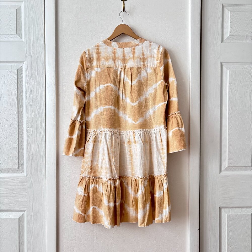 Faherty Vida Tie Dye Dress in Maple Sugar - Picture 7 of 8